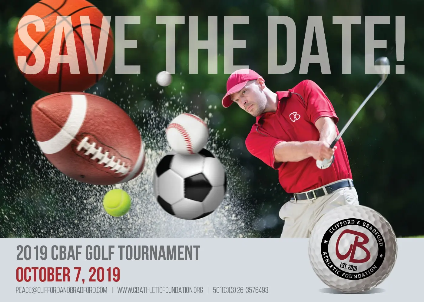 Clifford & Bradford Athletic Foundation golf tournament save the date